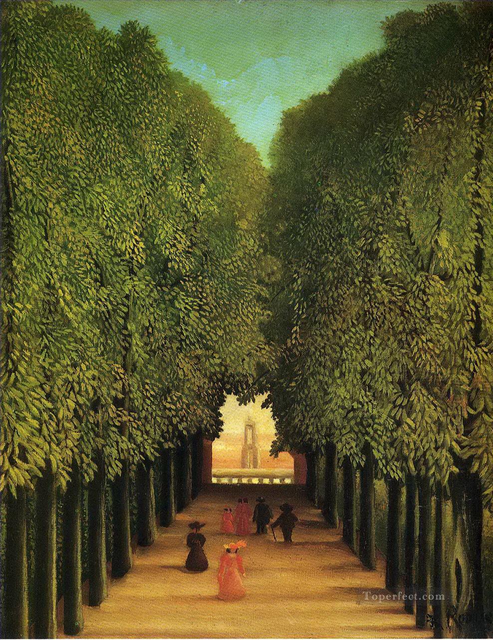 Callejón en el parque de Saint Cloud 1908 Henri Rousseau París Pintura al óleo
